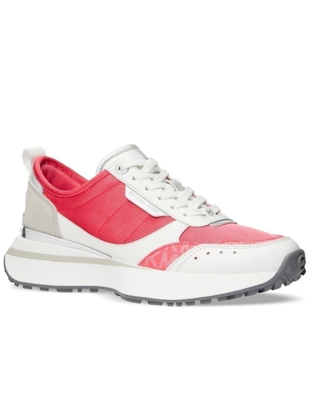 Michael Kors Flynn Trainer Lace Up Sneakers MK Signature Geran Multi NWT
